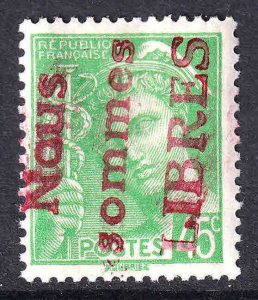 FRANCE 363 BROUSSEVAL LIBERATION OVERPRINT OG NH VF BEAUTIFUL GUM