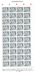 Canada # 544pvi VF MINT NH BLOCK OF 40 W2aL TAGGING ERROR BS32135