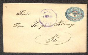 GUATEMALA H&G #7 STATIONERY ENTIRE COBAN LOCAL USAGE COVER (c.1895)