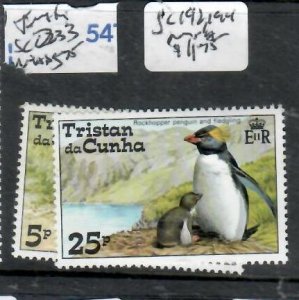 TRISTAN DA CUHNA      BIRDS 5P, 25P      SC 192, 194      MNH    PP1008H