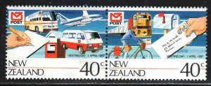 New Zealand #871 ~ Cplt Set of 2 (pair) ~ Vesting Day ~ Unused, LHM  (1987)