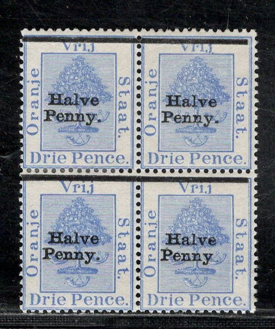 ORANGE RIVER COLONY  SC#42A B/4 NO PERIOD @ TOP LR STAMP FVF/MOG