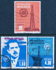 MEXICO 1161, C556-C557, 40th Anniv Nationalization of Oil Industry USED (814)