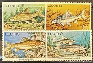 ZAYIX - 1977 Lesotho #237-240- MH - Marine Life - Fish -  