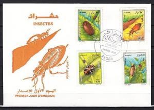 / Algeria, Scott cat. 1194-1197. Insects issue on a First day cover.