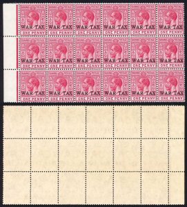 Bahamas SG92 1d opt War Tax type 10 Block U/M Cat 90+++++ pounds