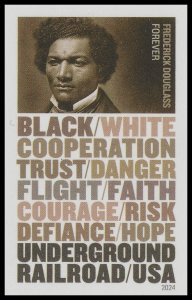 US 5841a The Underground Railroad Frederick Douglass imperf NDC single MNH 2024