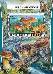2016 Djibouti - Mushrooms. Michel Code: 1028 / Bl.208. Scott Code: 974