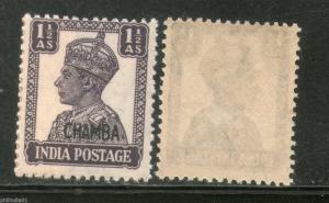 India CHAMBA State KG VI 1½An Postage Stamp SG 112 / Sc 93 Cat. £4 MNH