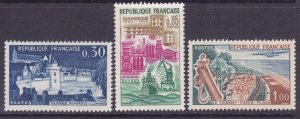 France 1025-27 MNH OG 1962 300th Anniversary of Dunkirk Scenic Views VF