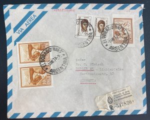 1973 El Dorado Argentina Registered Airmail Cover To Berlin Germany