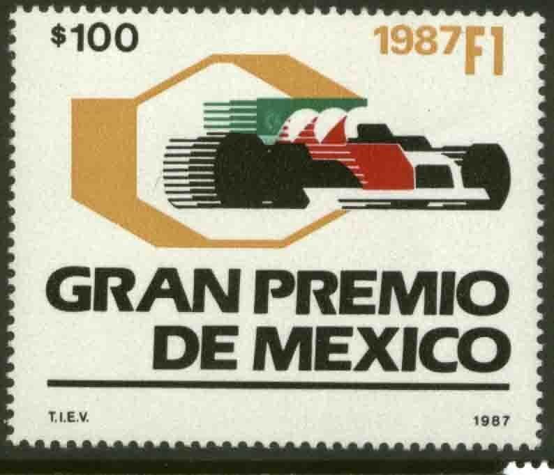 MEXICO 1517, Formula 1 Grand Prix 1987. MINT, NH. VF.