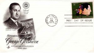 USA 1973 FDC Sc 1484 Artcraft Cachet George Gershwin First Day Cover