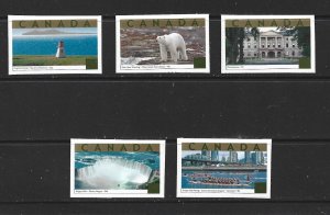 CANADA - 2003 TOURIST ATTRACTIONS BOOKLET SET - SCOTT 1990a TO 1990e - MNH