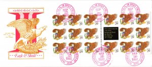 #2595 Eagle and Shield Full Booklet Pane UO cancel - GAMM Cachet