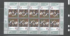 LITHUANIA 1998  EUROPE  #598a  1 ETE BECHE=$1.25 / 1 SHEET= $6.00 MNH