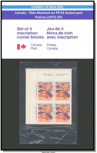 Canada - 596a Matched set PB #3 Sealed pack - Prairies (1972) 20¢ - CV 48.00