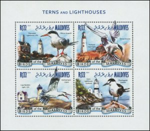 Maldives 2014 Sc 3269 Birds Terns Lighthouses CV $11