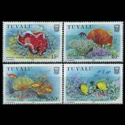 TUVALU 1988 - Scott# 465-8 Marine Life Set of 4 LH