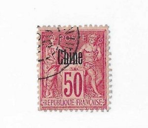 France Offices in China Sc#9 50c deep rose used VF