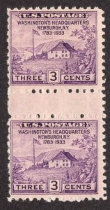 United States Scott #752 MINT NH NGAI nice gutter pair.