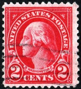 SC#554 2¢ Washington Single (1923) Used