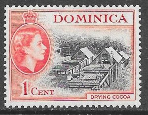 Dominica 143: 1c Drying cocoa, MH, F-VF