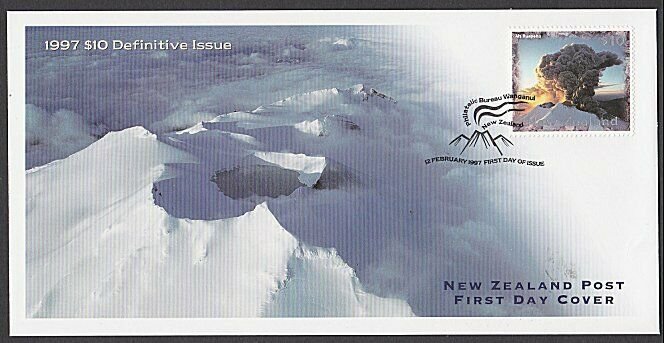 NEW ZEALAND 1997 $10 Mt Ruapehu eruption FDC................................L509