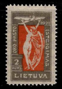 LITHUANIA Scott C13 MH* 1921 Allegory of Flight airmail stamp