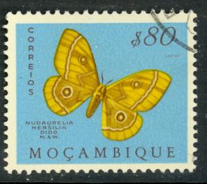 MOZAMBIQUE 1953 80c BUTTERFLIES AND MOTHS Pictorial Sc 370 VFU