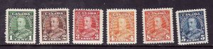 Canada-Sc#217-22-Unused light hinged 1c-8c KGV Pictorial-og-1935-Cdn905-