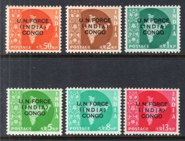 India M56-M61 MNH VF