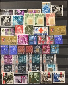 Malta QE Sport Art Ships MNH Collection (Apx 250 Stamps) CP3103