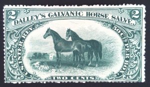 US Scott #RS73d - 2c Green - Wmk 191R - Dalley's Galvanic Horse Salve