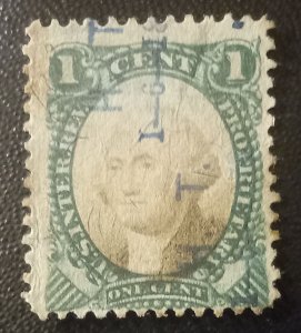 US #RB1a Used 1c Revenue Stamp 1871