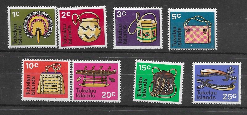 Tokelau Islands #25-32 MH Remnants Stamp Set - CAT VALUE $5.30