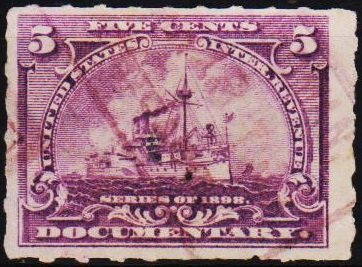 U.S.A. 1898 5c(Documentary) Fine Used