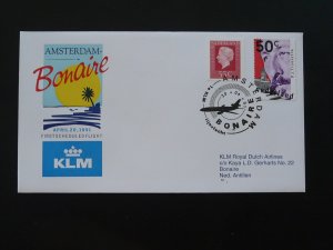 FFC first flight cover flown on KLM Amsterdam Bonaire 20 april 1991