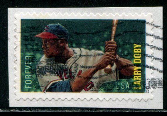 4695 US (45c) Larry Doby SA, used on paper