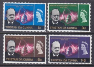 Tristan da Cunha 89-92 1966 Churchill Memorial Full Set of 4 Very Fine