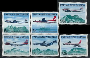 Papua New Guinea 308a-10 MNH 1970 Airplanes (an6991)