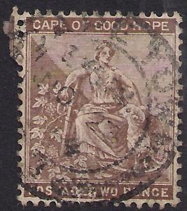 Cape of Good Hope 1884 - 90 QV 2d Deep Bistre SG 50a ( D1233 )