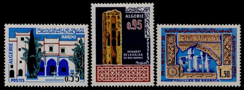 Algeria 369-71 MNH Bardo Museum, La Kalaa Minaret, Runis at Sedrata