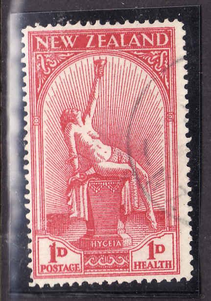 New Zealand-Sc#B5-used semi-postal set-Hygeia ,Goddess of Health-1932-