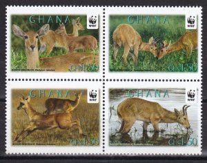 Ghana, Fauna, WWF, Animals MNH / 2012