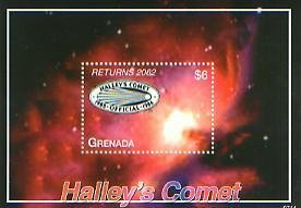 Space, Halley's Comet,  S/S 1, GREN07024