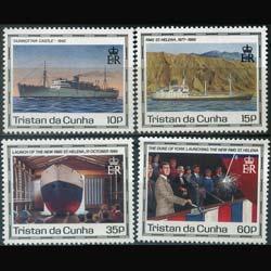 TRISTAN DA CUNHA 1990 - Scott# 482-5 Ships Set of 4 NH