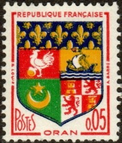 PHOTO MAGNET France Arms of ORAN 1960 issue 5c 