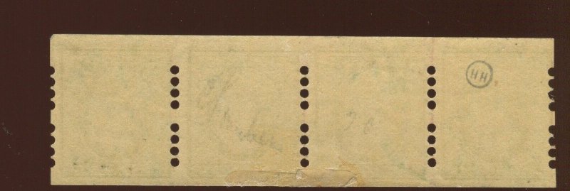 383 Farwell Group 4 4A4 Perfs Strip of 4 Stamps with Expert Handstamp BY1249