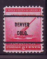 Denver CO, 900-61 Bureau Precancel, 2¢ National Defense